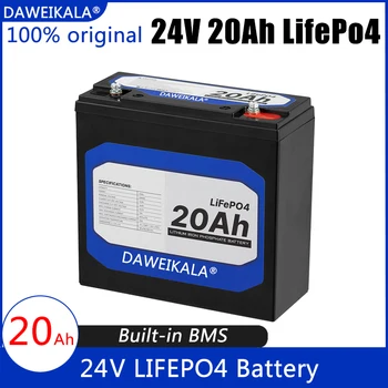 24V LiFePO4 20Ah Lítium Železa Fosfát Batérie Vstavaný BMS LiFePO4 Batérie pre Solárny Systém RV Dom Trolling Motora