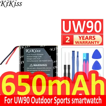 650mAh KiKiss Výkonné Batérie Pre UW90 Outdoorové Športy smartwatch Digitálne Bateria