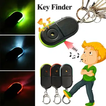 Prenosné Bezdrôtové Anti-Stratil Alarm Key Finder Locator Keychain Whistle Zvuk LED Svetlo Mini Vyhľadávanie Anti Stratil Key Finder Styling