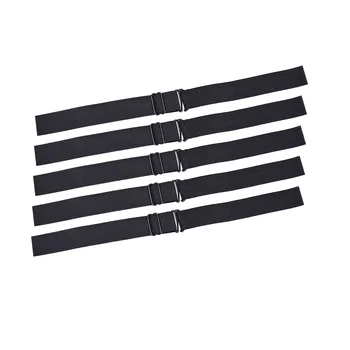 5 Kusov Čierne Nastaviteľné Elastické pásky na Parochne Nastaviteľné Popruhy pre Výrobu Parochne Spp Príslušenstvo (šírka 1 Palec)