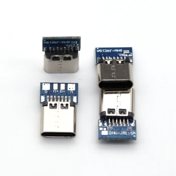 1-10pcs USB 3.1 Typu C Konektor 14 Pin Female Zásuvka Nádoby Cez Diery PCB 180 Vertikálne Štít USB-C