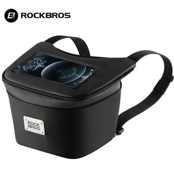 Rockbros úradný Motorke Bag Predné Skladovanie Telefón Dotykový Displej Pás Vrecka 2 L Veľkú Kapacitu S Daždi Kryt Riadidiel
