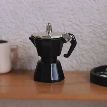 Miniatúrne Kávový Set pre Bábiky Mini Coffee Pot pre Dollhouse Očarujúce domček pre bábiky Miniatúrne Coffee Pot Vynikajúca Kuchyňa pre Bábiky
