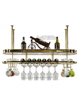 Svetlo luxusné fire rack barovým pultom vešiak poháre na víno rack zavesenie tvorivé víno sklenené police hore nohami domáce víno stojan stojan