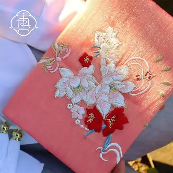 【Kapor lotosový kvet] vyzýva Originálne Handmade A5/A6 Notebook Zahŕňa Chránič Knihy Rukáv Vytvorený Textílie Výrobky Denník Kryt na Sklade