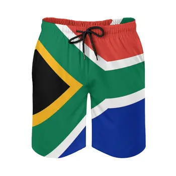 Pánske Plážové Šortky Anime Pláži v Južnej Afrike Vlajka - Africkej Rugby Springboks, Nálepka Obliečky prehoz cez posteľ T-Shirt Priedušná Rýchle Dr