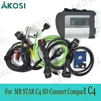 Kvalitné MB SD Pripojenie C4 Star C4 s 2023.08 Softvér Pre wifi star diagnóza C4 Multiplexer WiFi diagnostický nástroj