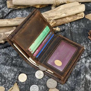 2022 nový dizajn mužov peňaženky slim pravej kože hot predaj tenkú peňaženku s mince vrecku 2 záhyby black business travel peňaženky muž