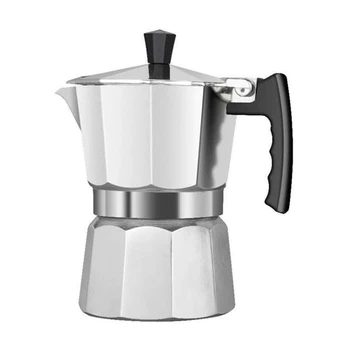Latte Moka kávovar talianskej Moka Espresso Cafeteira Percolator Hrniec varnou doskou kávovar 150Ml Striebro