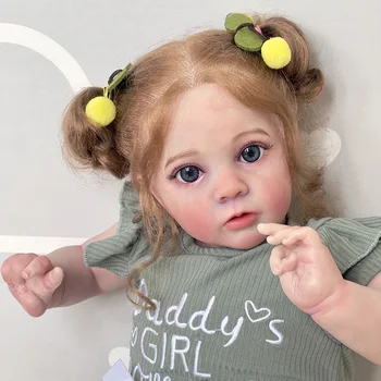 24 inch Vysokej Kvality Už Hotové Maľované Ručne Reborn Bábiky Baby Doll Missy Realisticky Soft Touch 3D Kože Viditeľné Žily