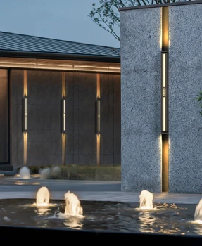 Nový Čínsky štýl nádvorie svetelné pásy nástenné svietidlo vonkajšie dvere predné svetlo villa vstup nástenné svietidlo vonkajšie nástenné svietidlo
