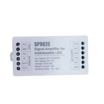 SP902E SPI Signálu Zosilňovač Opakovač Pre WS2812 WS2811 WS2813 RGB Adresný IC LED Pixel Pásy Programovateľné Matrix Panel Svetlo