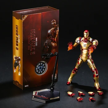 ZD Skutočné Iron Man MK1~7 42 43 Marvel Legendy LED Akcia Obrázok Zber Model BJD Darček Hračky