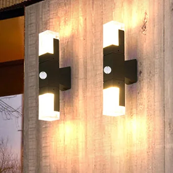 Thrisdar 10W 20W PIR Senzor LED Nástenné svietidlo Vonkajšie Nepremokavé Verandu Nástenné svietidlo Záhrade Vily, Balkón, vonkajšiu Stenu Svetlo