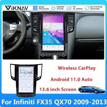 Android 11.0 Auto Na Infiniti FX35 QX70 na roky 2009-2013 Upgrade 13.6 Palcový Dotykový Displej Bezdrôtový CarPlay 128GB Stereo 8 Jadro Vedúci Jednotky
