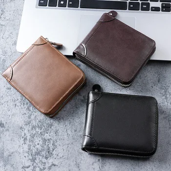 Európske a Americké obchodné mužov krátke peňaženky multifunkčné klasické módne klip kabelku.