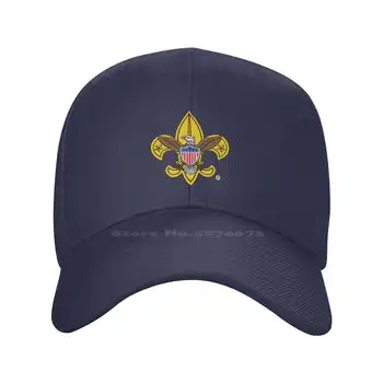 Boy Scout Logo Vytlačené Grafické Logo Značky Vysokej kvality Denim spp Pletené klobúk Baseball cap