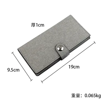Karta Multifunkčná Peňaženka peňaženku Majiteľa Predaj Magnetické Business Plátno Pracky Dlho Mužov Spojka Hot