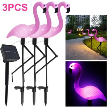 Záhrada Krajiny Dekor Nepremokavé Vklad Svetlo Ružová, Slnečné Svetlo Na Cesty, Vonkajšie Flamingo Lampa Zem Flamingo