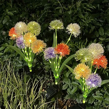 Solárne Vonkajšie Osvetlenie, Dekoratívne, 2 Pack 5-V-1 Solárne Kvety Vonkajšie Svetlá pre Záhrada, Dvor Dekor