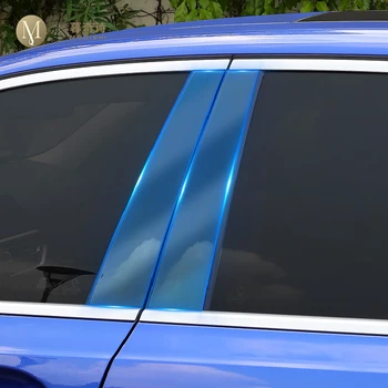 Pre BMW F30 F31 Series 3 Roky 2013-2018 Auto Exteriér ochranný film Proti-poškriabaniu okien piliera, pás TPU transparentné fólie
