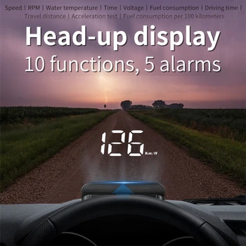 Auto HUD pre Head Up Display M5 prekročenia rýchlosti Výstražný Systém Projektor čelného skla Automobilov, Elektronické Napätie Alarm Meter G
