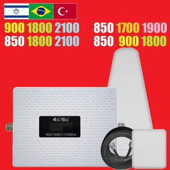 Band 5 850 1800 2100MHZ CDMA 800MHZ Mobilný Príjem Zosilňovač Mobil Signál Booster pre Izrael Cellcom Golanských Hot Partner