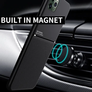 Magnetické Telefón puzdro pre iPhone 14 11 13 Pro MAX XR XS 12 Mini 6 7 8 Plus Zabudovaný Magnet Kovové Mäkké TPU Kryt Shockproof