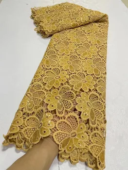 Zlato Afriky Guipure Kábel Čipky Textílie 2023 Vysokú Kvalitu Výšivky, Čipky Nigérijský Čipky Látky Na Šaty, Šitie