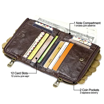 originálne kožené peňaženky pre mužov RFID krátke peňaženka na zips pánske malé mince kabelku muž portomonee držiteľa karty muž walet