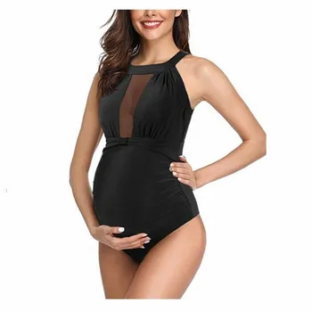 Letné Módne Čierne Materskej jednodielnych Plaviek Sexi Horúca Linka Slim Plavky, Oblečenie pre Tehotné Ženy, Tehotenstvo Bikiny