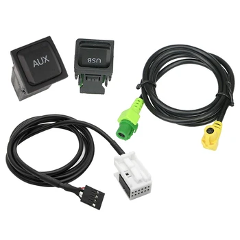 Auto USB, AUX Switch Kábel USB Audio Adaptér RCD510 RNS315 Pre - Passat B6 B7 Golf 5 Golf MK5 6 MK6 Jetta 5 MK5 CC