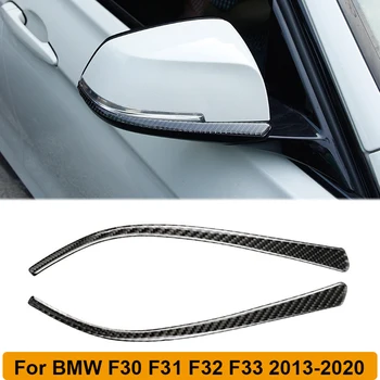 2 KS Uhlíkových Vlákien Pre BMW F30 F31 F32 F33 2013-2020 Spätné Bočné Zrkadlo Odtlačkový Nárazníka Stráže Dekor Nálepky Výbava Auto Príslušenstvo
