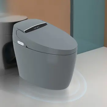 Farba inteligentné wc, šedá integrovaný full-automatické elektrické hlas wc bez tlaku vody obmedzenia