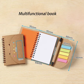 Multifunkčné Kombinácia Poznámky Kraft Papier Cievka To Papiernictvo Notebook Pre Kancelárske Školské Potreby