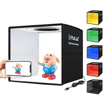 24,5 cm Light Box Stmievateľné Dotyk Stola Snímania Fotografie Studio Lightbox Stan Difúzor Softbox Auta s 12 Farba Pozadia