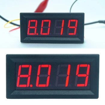 0-9.999 A(10A) 4-ciferné bit Ammeter Aktuálny Panel Meter Rozchod 0.56 palcový Červená LED