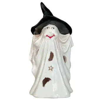 Halloween Ghost Horor LED Dekorácia, Ozdoba Gnome Živice Mini Figúrka Halloween Dekorácie Pre Vnútorné Vonkajšie Záhradné Kosačky