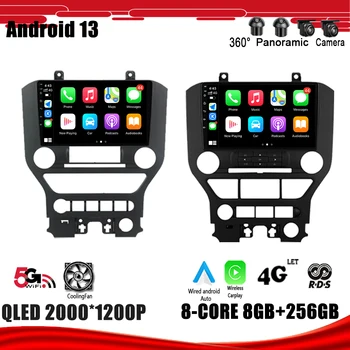 Autorádio Prehrávač Pre Ford Mustang 6 VI S550 2014 - 2023 Android Auto Wireless Carplay Multimediálne Video, Stereo Č 2din GPS Nástroje