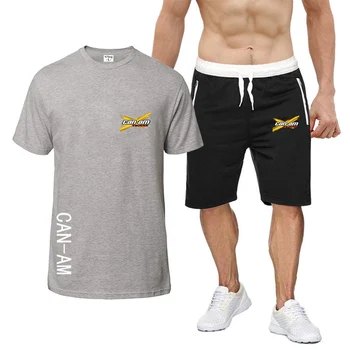 Brp Can-am Logo 2023 Mužov Bežnej Bavlny Vlastné Pohodlie Okrúhlym Výstrihom, Krátke Rukávy Móde Hot Predaja T-shirt + Jednoduchosť šortky