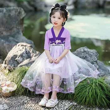 Dievčenské Šaty Letné 2023 Nový Detí Butterfly Princezná Šaty Vyšívané Fashion Dievčatá Krátky Rukáv Šaty Baby Girl Šaty