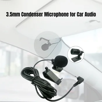 3,5 mm Káblové pripojenie Mikrofónu Microfone Kondenzátora Mikrofón SM Mikrofon pre Bluetooth Handsfree súpravou do Auta Nahrávanie Zvuku Zariadenia 3m