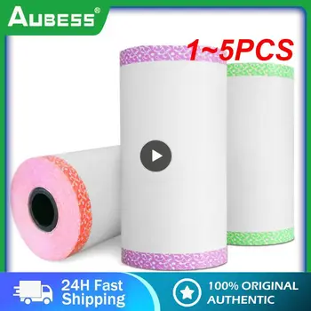 1~5 KS termo Tlačiarne Papier, Farebné Mini tlačový Papier Roll a Samolepiace Nálepky, Tlač PeriPage A6 Poooli paperang