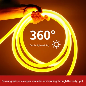 LED Kolo Flexibilné Pásy Svetla 360° Svietiace Neónové Krytý Okolitého Svetla, Domáce Dekorácie Svetlo Nočné Svetlo Stropné Svetlo Pásy