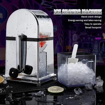 Ice Block Lámanie Stroj Multi-function Drvenie Snow Cone Maker Stroj Obchodné Prenosné Ručné Kľuky pre Kuchyňa Domov