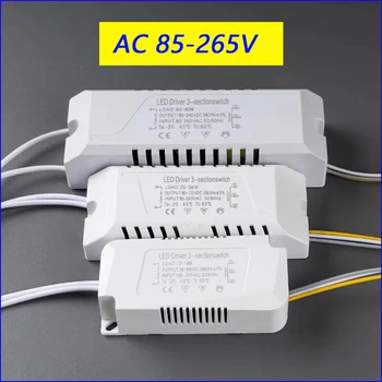 Vstupnej AC 85-265V Izolácie LED driver S 3Colors LED transformátor (25-36W) (36-50W)×2 pre stmievateľné farebne premenlivé luster