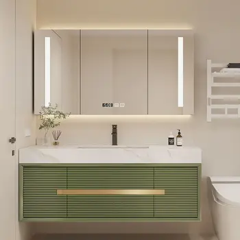 Americký kúpeľňa kabinetu rock rada masívneho dreva kúpeľňa kabinetu svetlo luxusné inteligentné pranie tabuľka prispôsobenie