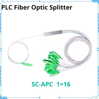 FTTH 20pcs SC-APC PLC Vlákniny Opitc Splitter 0,9 mm Optická Mini Oceľové rúry Typ 1x16 Micro Uzavreté Splitter Doprava Zadarmo