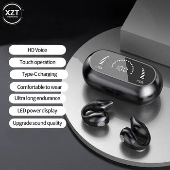 Horúce！TWS Bluetooth Headsety Pôvodné Kostné Vedenie Otvorené uši Klip Bezdrôtové Slúchadlá s Mikrofónom Športové Slúchadlá pre Telefón