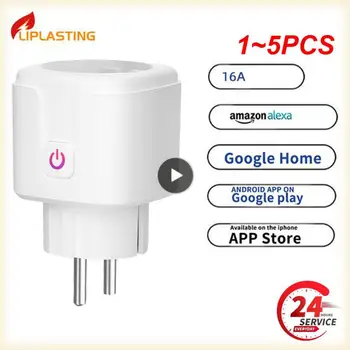 1~5 KS Smart Plug WiFi Zásuvky EÚ 16A Power Monitor Načasovanie Funkcia Tuya SmartLife APLIKÁCIE Ovládanie Práce S Alexa Asistent Google